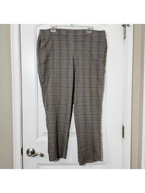 Hilary Radley Gray Plaid Dress Pants XXL